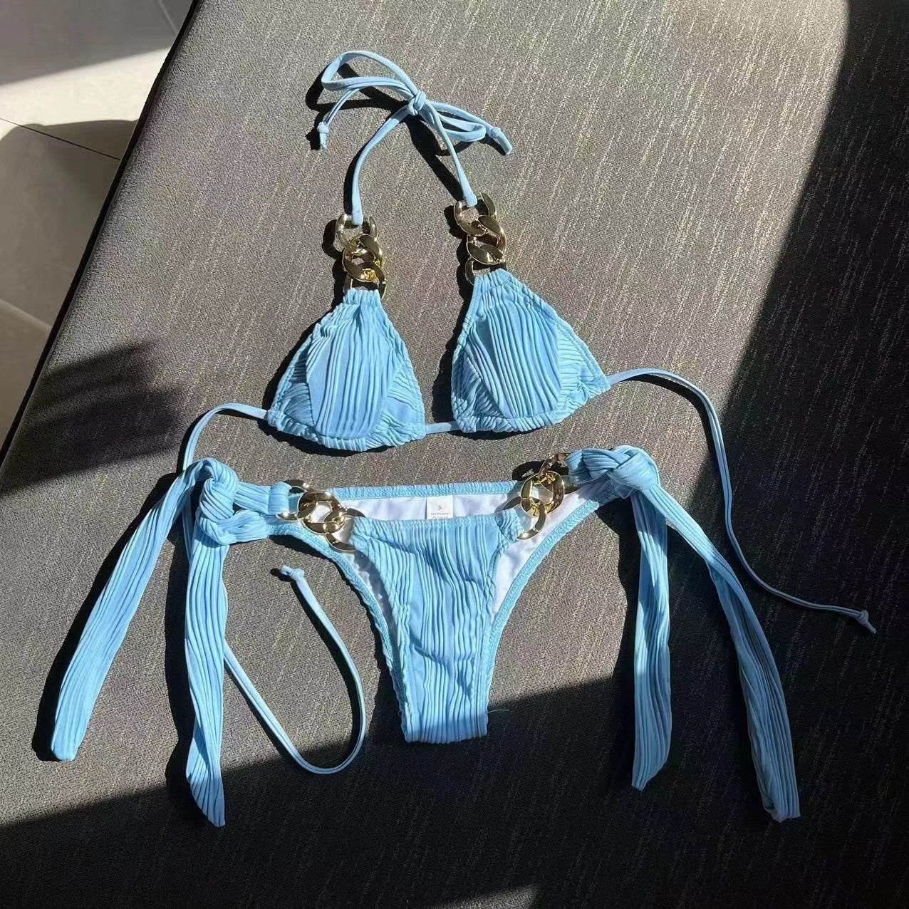 Chain Slit Bikini Set