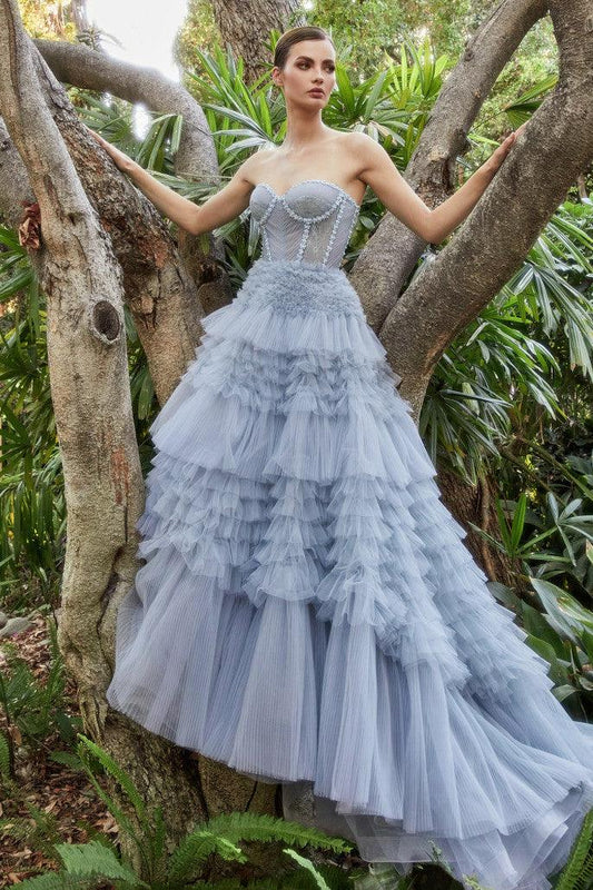 Andrea & Leo A1017 Strapless Ruffle Ball Gown
