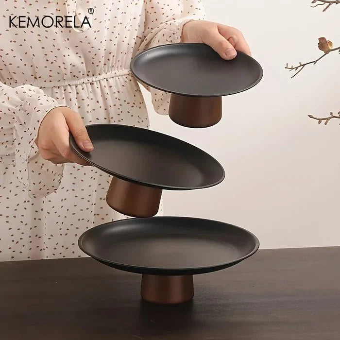 Acacia Wood Cake Footed Stand