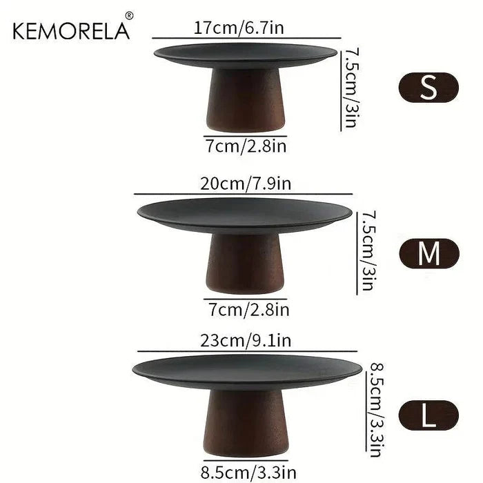Acacia Wood Cake Footed Stand