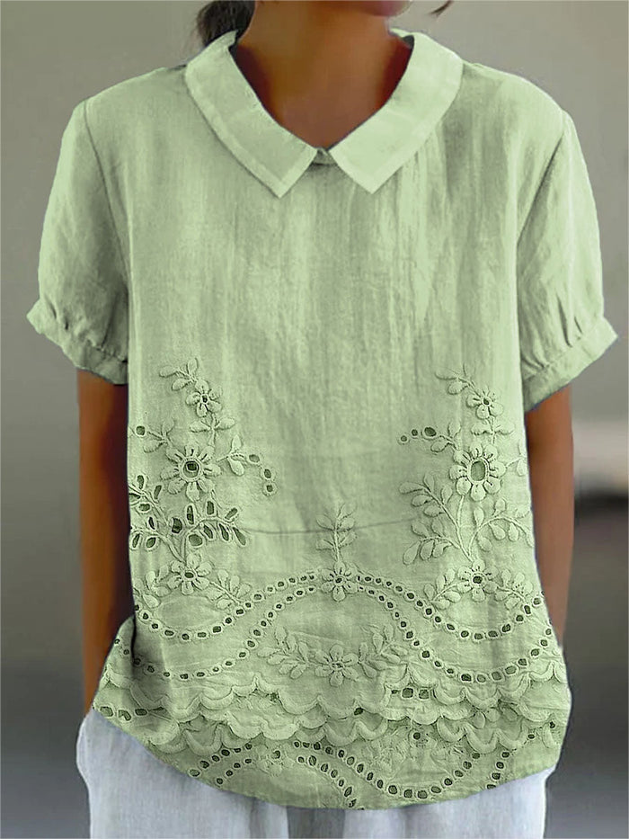 Ada | Floral Embroidered Shirt