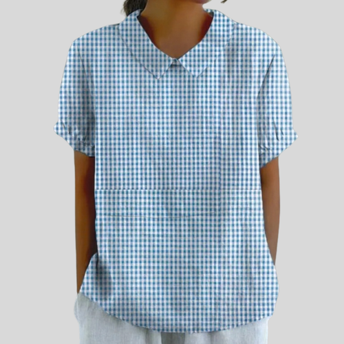 Adèle | Classic Checkered Blouse