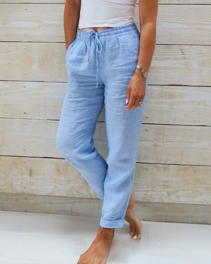 Allison - Luxury Linen and Cotton Tailored Pants
