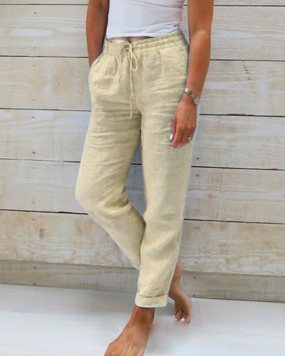 Allison - Luxury Linen and Cotton Tailored Pants