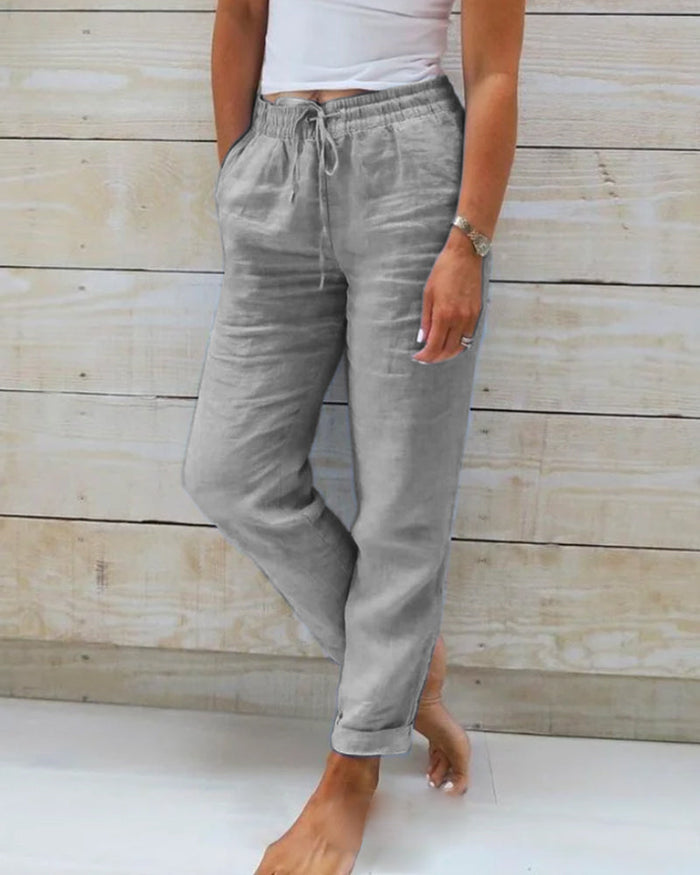 Allison - Luxury Linen and Cotton Tailored Pants