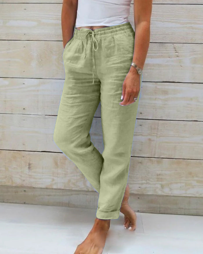 Allison - Luxury Linen and Cotton Tailored Pants