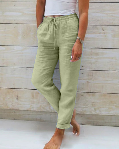 Allison - Luxury Linen and Cotton Tailored Pants