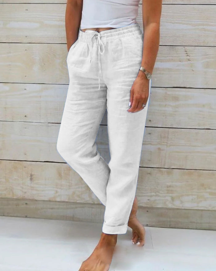Allison - Luxury Linen and Cotton Tailored Pants