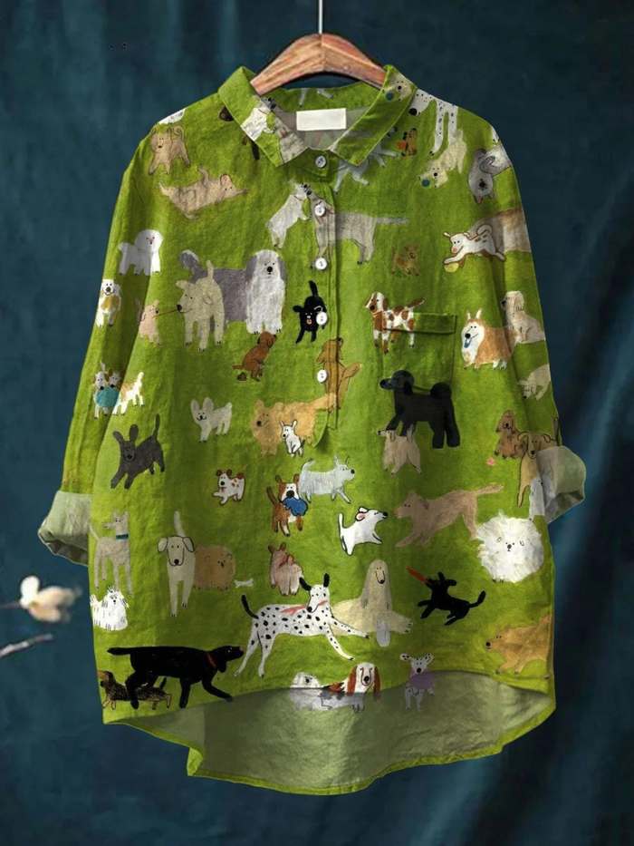 Althea | Casual Dog Art T-Shirt for Women