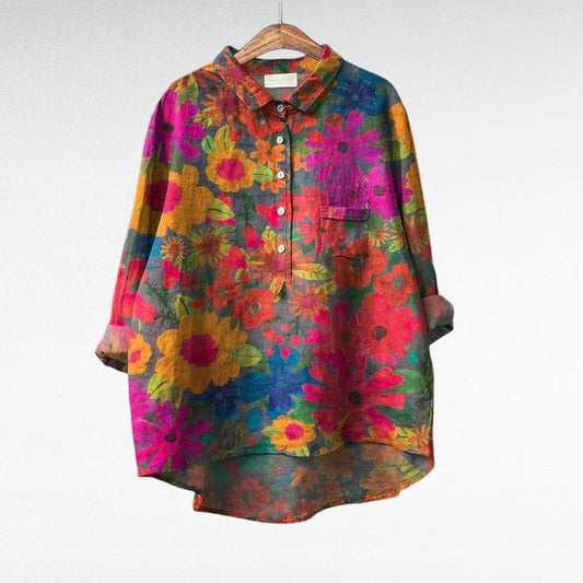Amandine | Vibrant Floral Blouse