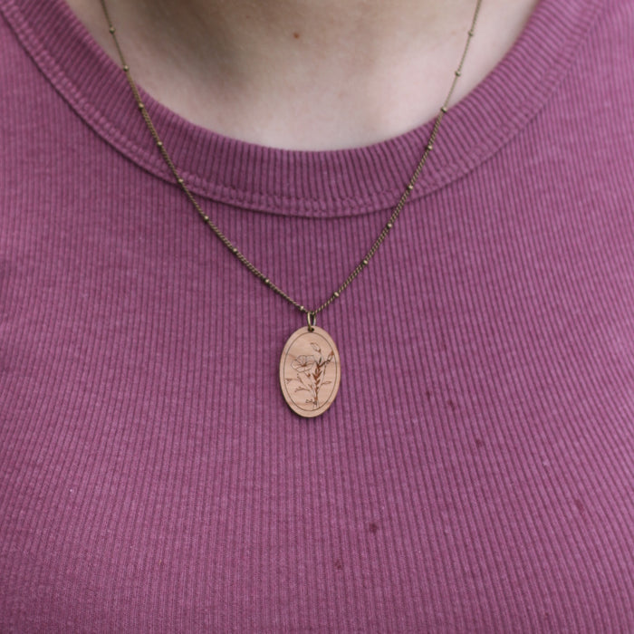 Birth Month Flower Necklace - September image 4