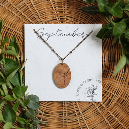 Birth Month Flower Necklace - September image 1