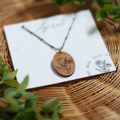 Birth Month Flower Necklace - April image 0