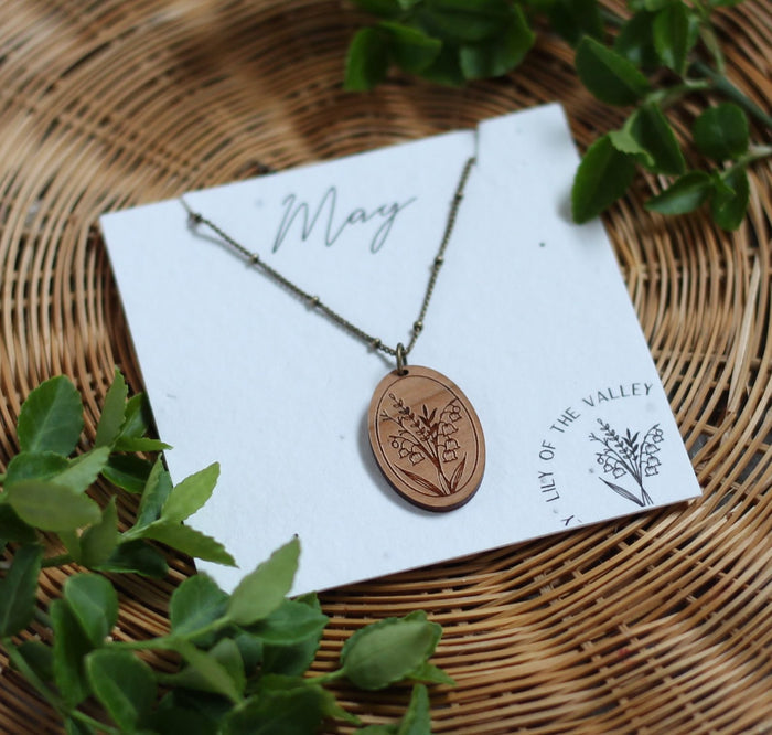 Birth Month Flower Necklace - May image 0