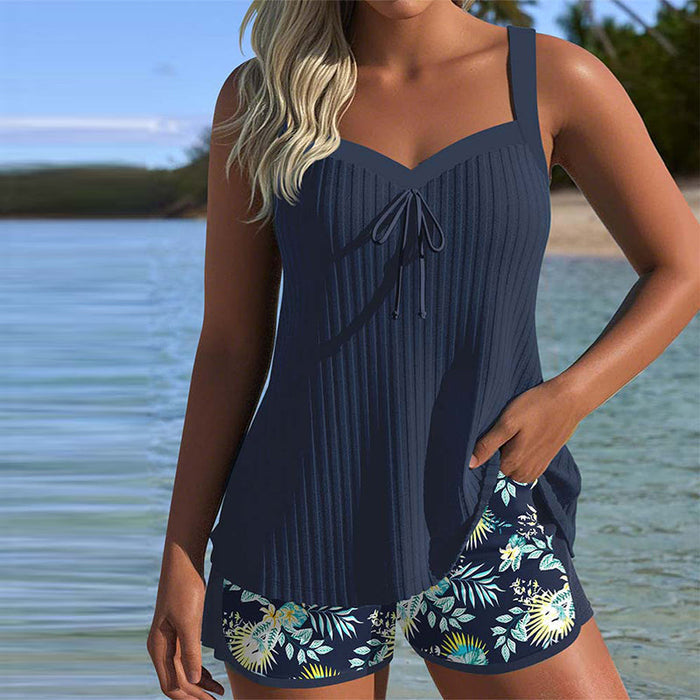 Bloom | Striped Tankini with Beach Pants - Two Piece