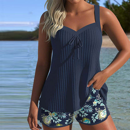 Bloom | Striped Tankini with Beach Pants - Two Piece