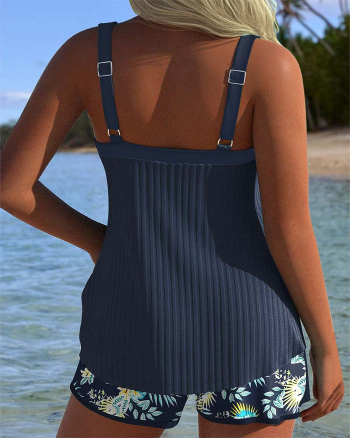 Bloom | Striped Tankini with Beach Pants - Two Piece