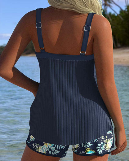 Bloom | Striped Tankini with Beach Pants - Two Piece