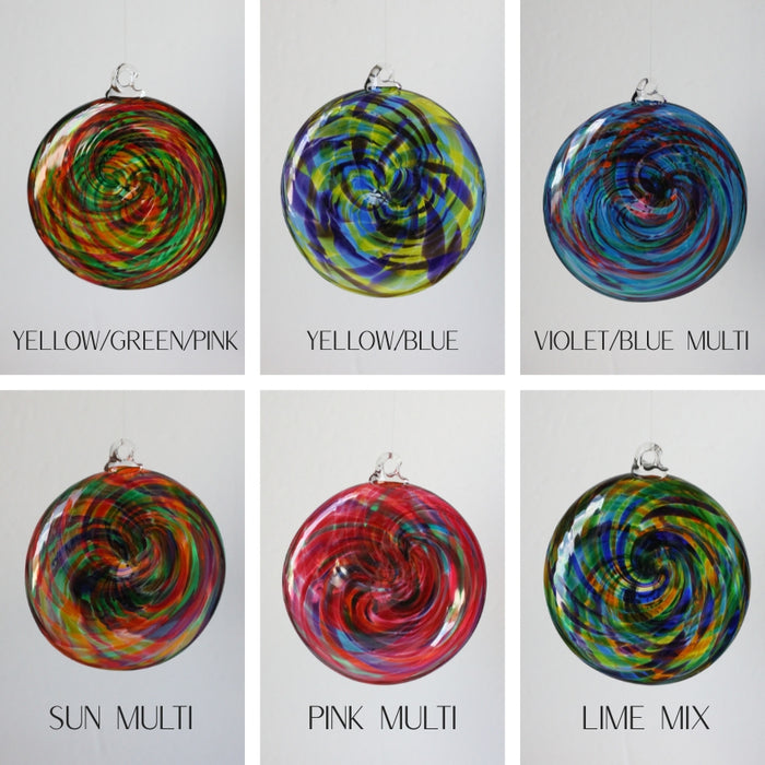 Blown Glass Spiral Disk | Suncatcher Ornament *FINAL STOCK*