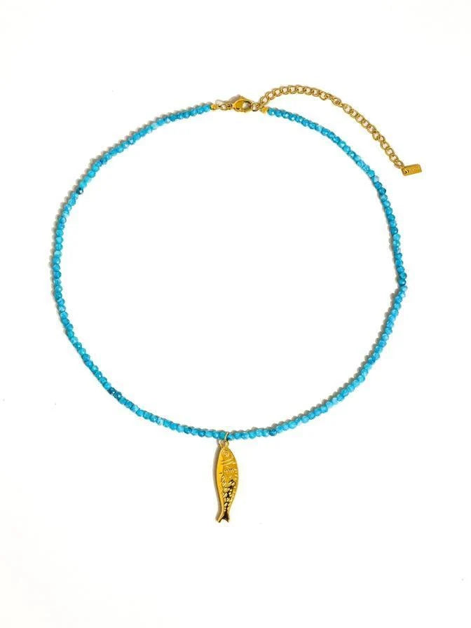 Blue Fish Necklace