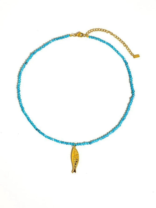 Blue Fish Necklace