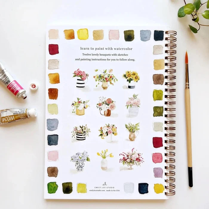 Bouquet watercolor book
