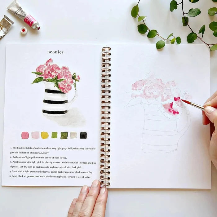 Bouquet watercolor book