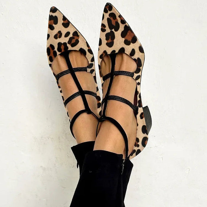 Bridget - High Heels with Leopard Strap