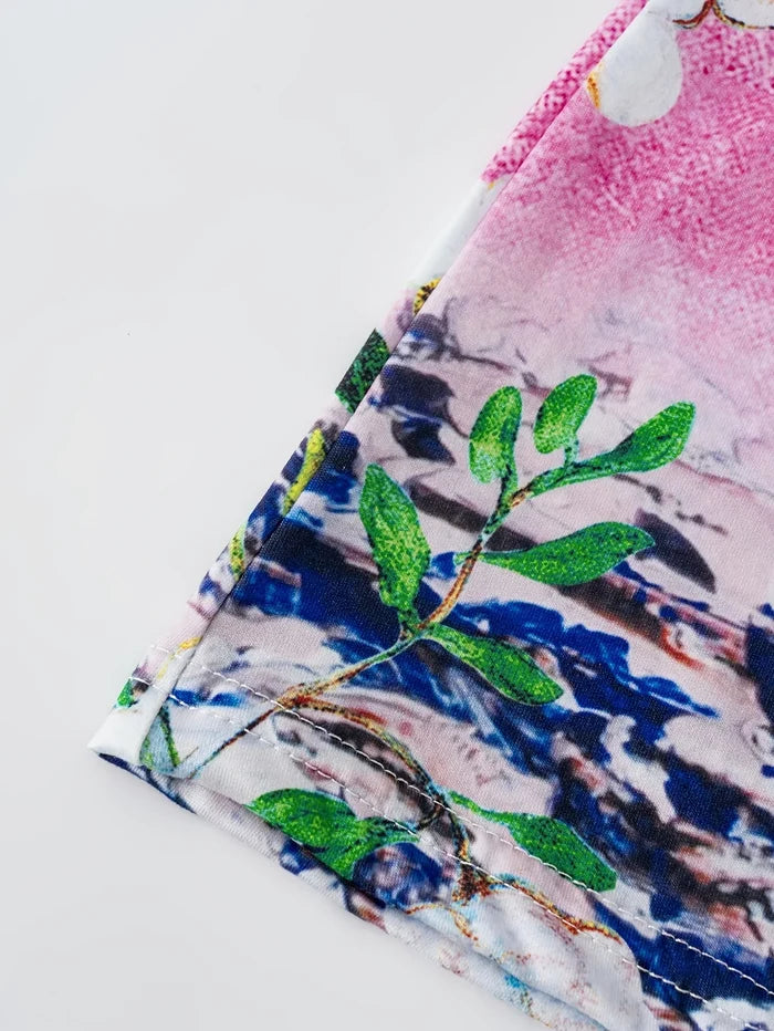 Célestine · Long Sleeve Floral Maxi Dress