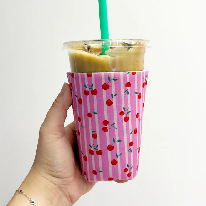 Cherry coffee coozie