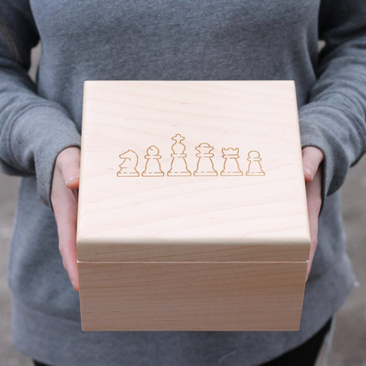 Chess Piece Box | For Large + Extra-Large Pieces image 0