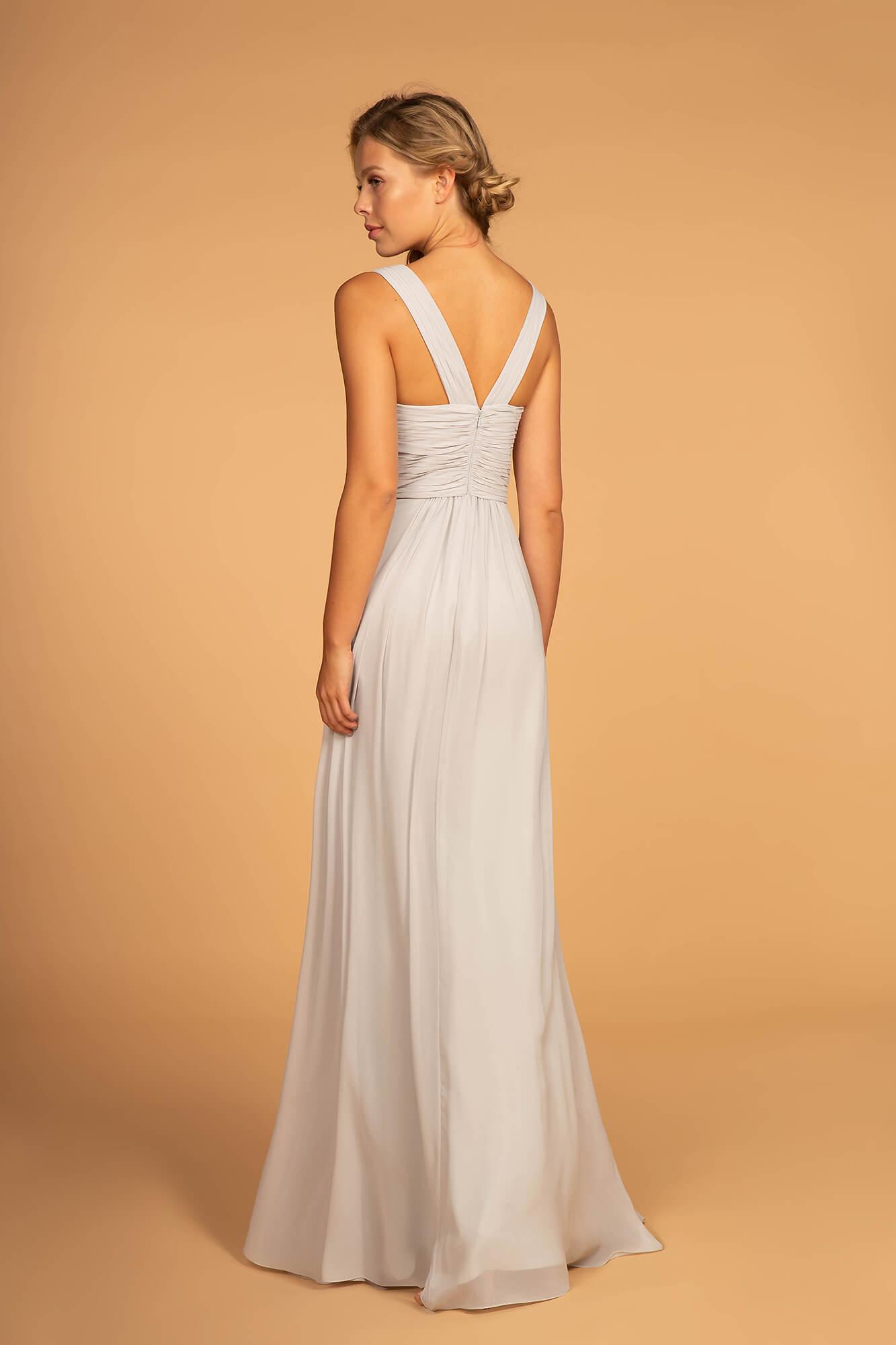 Chiffon Ruched Bridesmaid Long Formal Dress