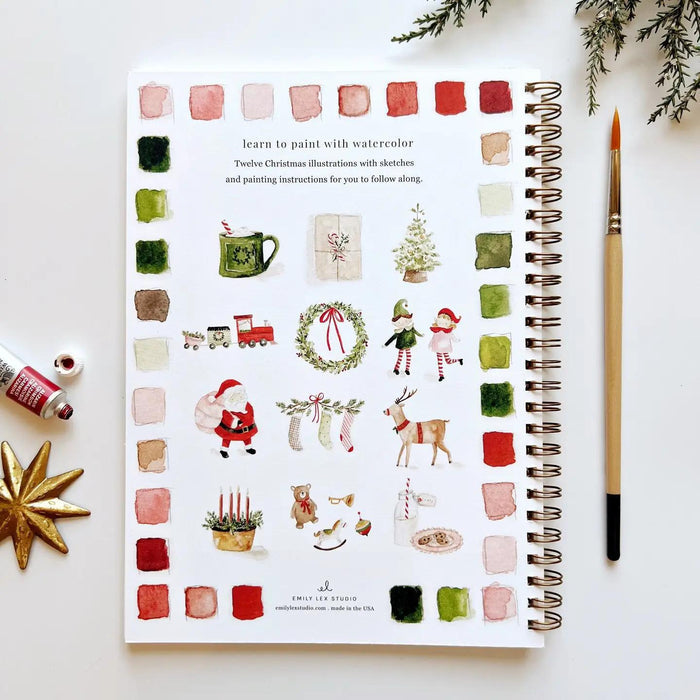 Christmas watercolor book