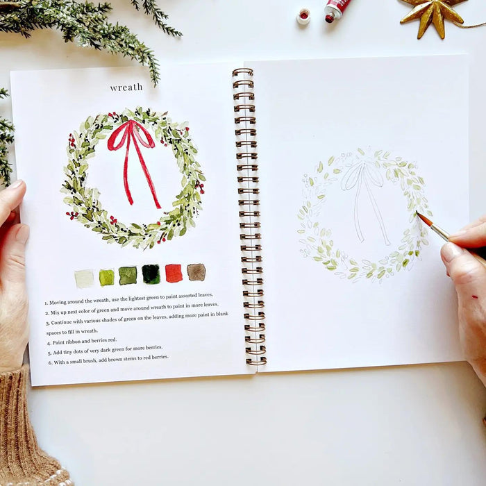 Christmas watercolor book