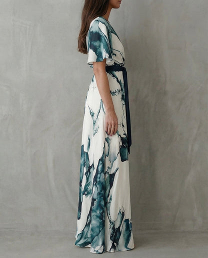 Clara · Bohemian Maxi Dress with Floral Print