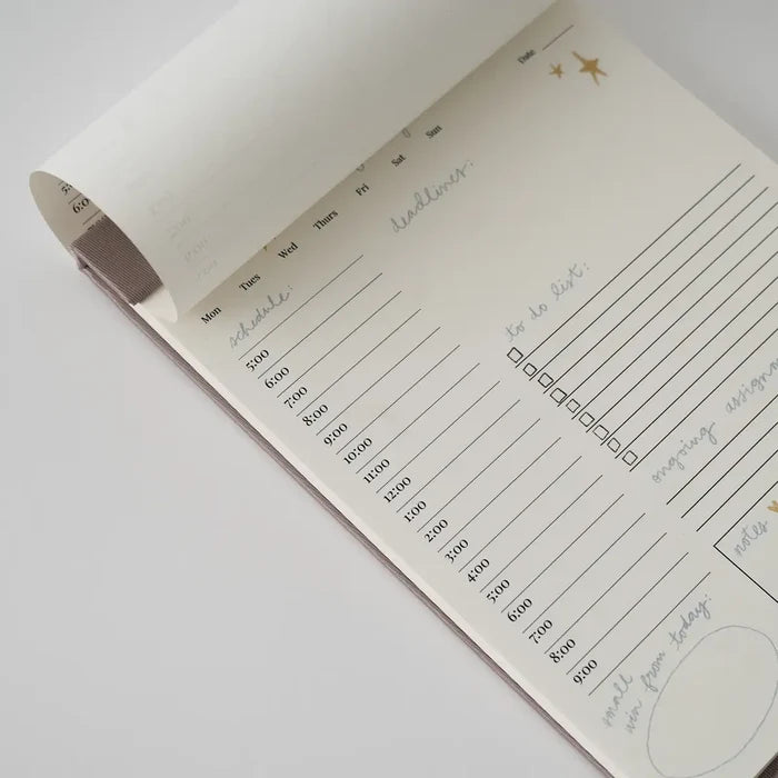 College Daily Planner Notepad