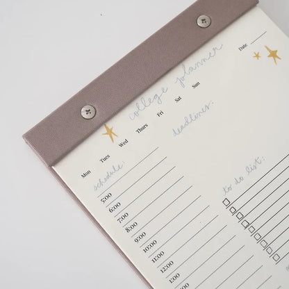College Daily Planner Notepad