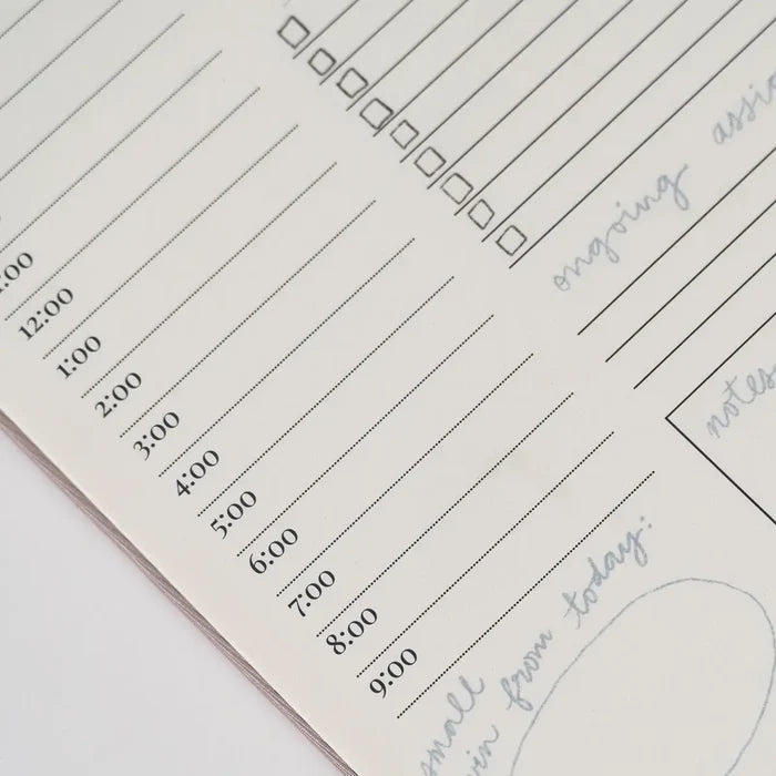 College Daily Planner Notepad