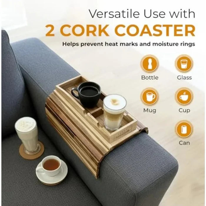 Couch Cup Holder Tray