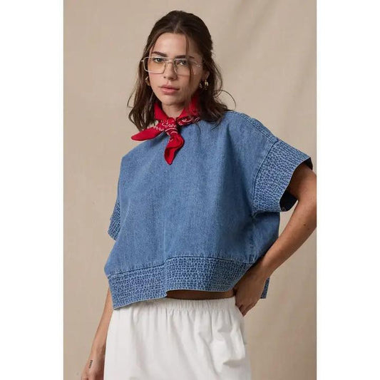 Denim Doll Top