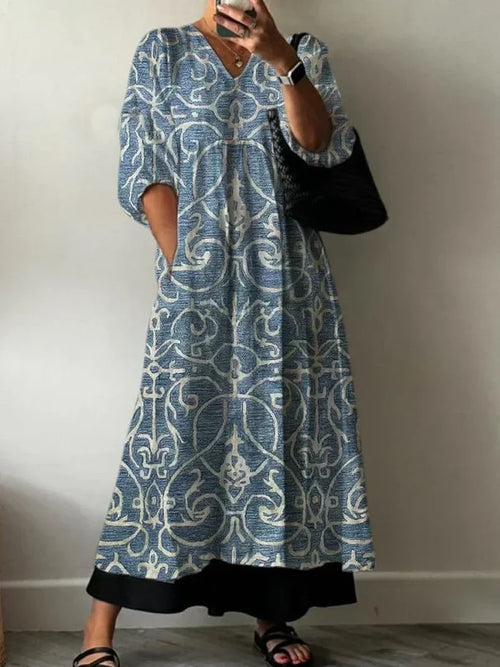 Elegant Floral Print Dress Lia