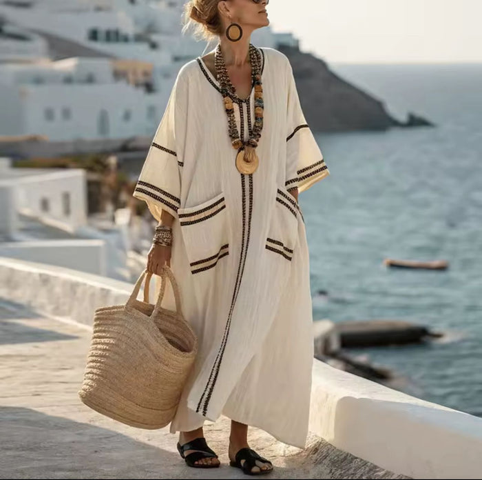 Elegant Mary - Long Beach Dress for a Fashionable Summer Look