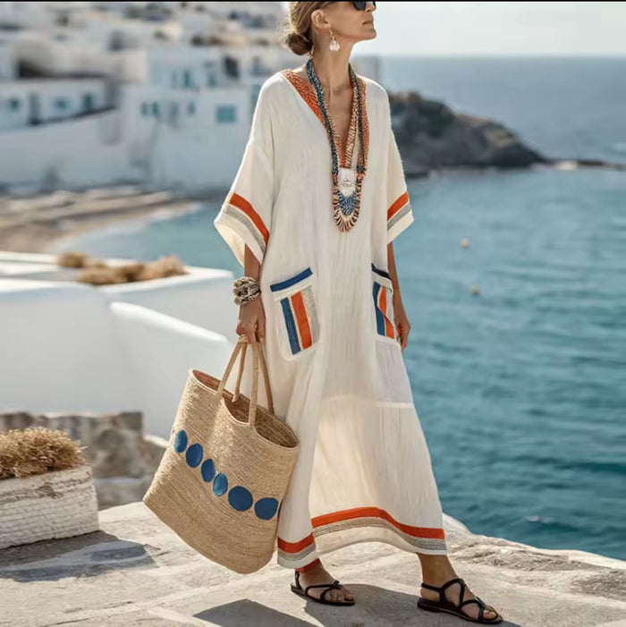 Elegant Mary - Long Beach Dress for a Fashionable Summer Look
