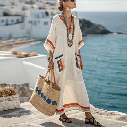 Elegant Mary - Long Beach Dress for a Fashionable Summer Look