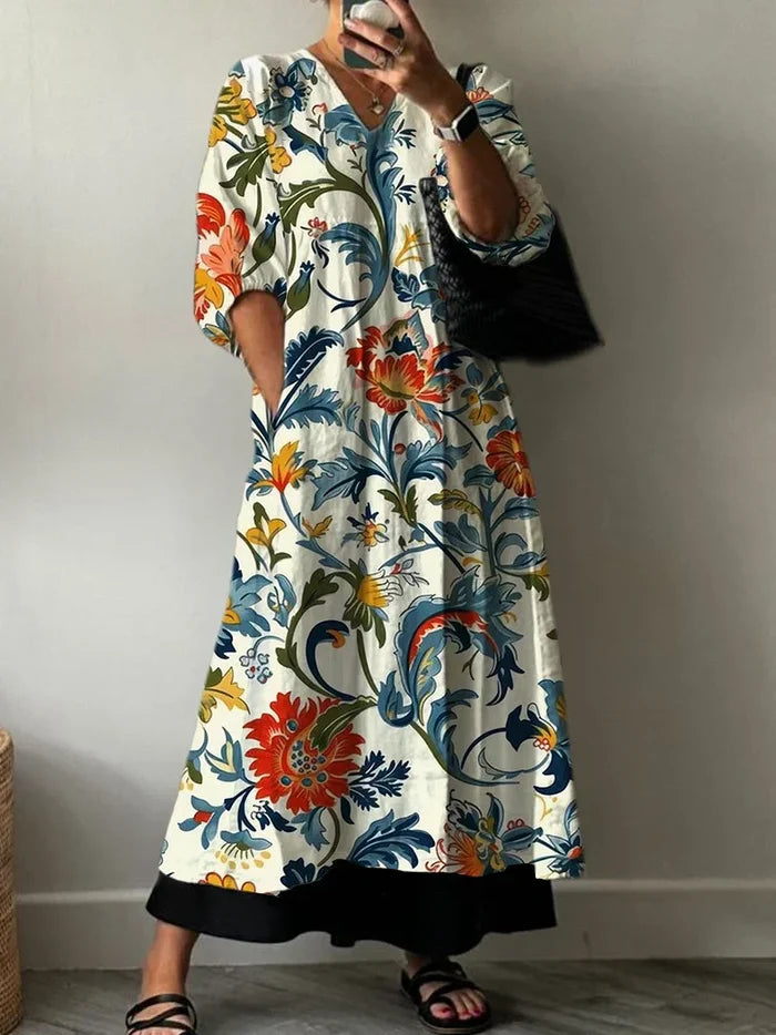 Elegant Printed Carol Dress