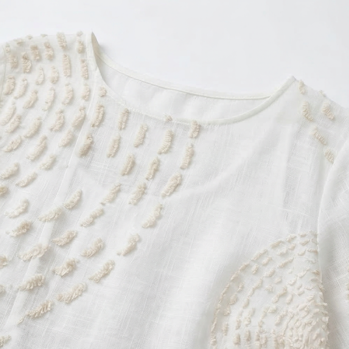 Embroidered women's casual dress.