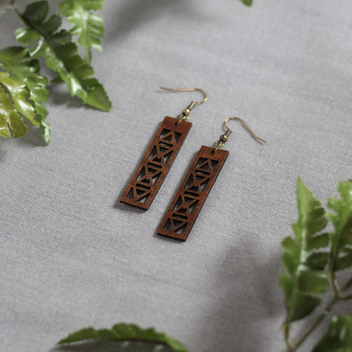 Emma Earrings - Walnut $24 image