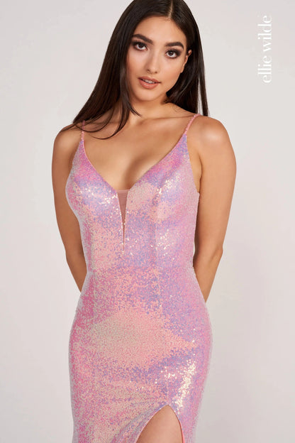 Ellie Wilde EW34088 Formal Long Fitted Evening Prom Dress