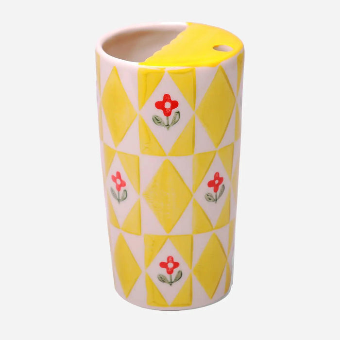 Floral travel mug