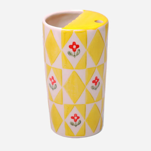Floral travel mug